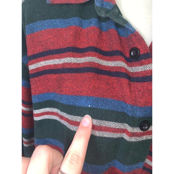 J. Crew Striped Button Down Flannel Size Small - Picture 8 of 8